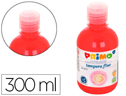 TEMPERA LIQUIDA PRIMO ESCOLAR 300 ML ROJO FLUORESCENTE