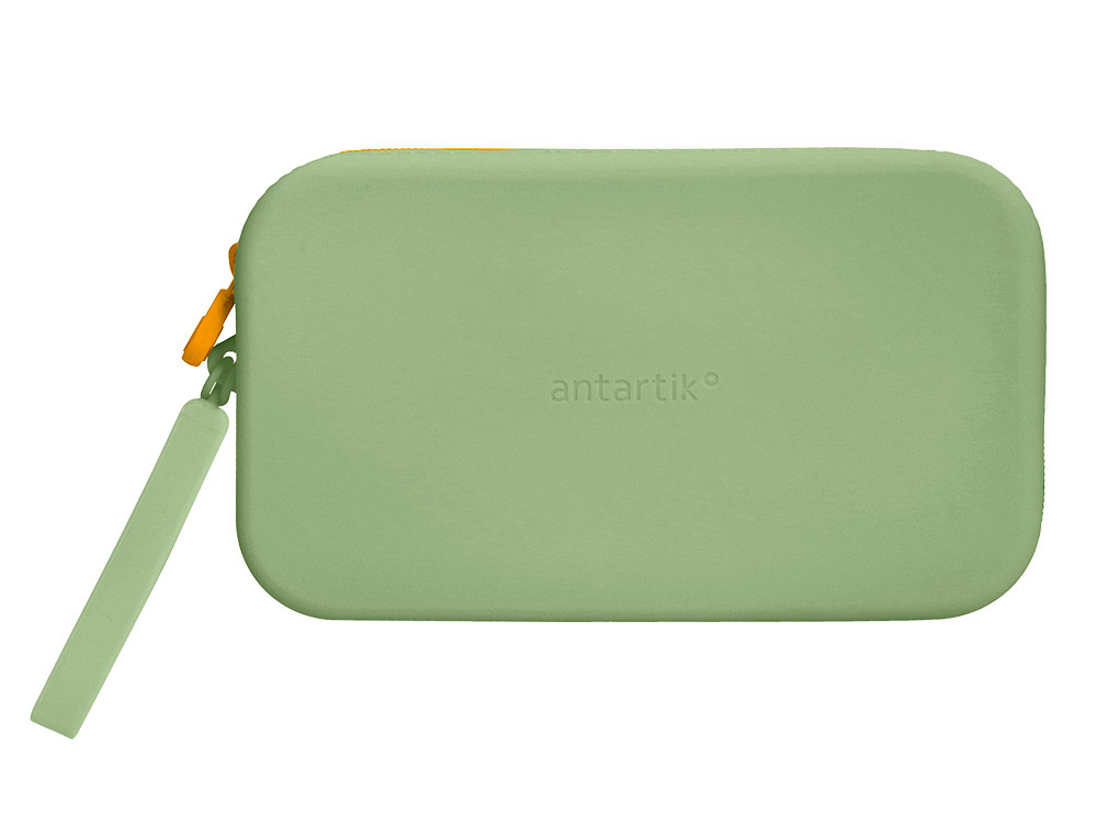 ESTUCHE PORTATODO ANTARTIK TROPICAL DIVE SILICONA SOFT RECTANGULAR 190X120X25 MM VERDE MILITAR