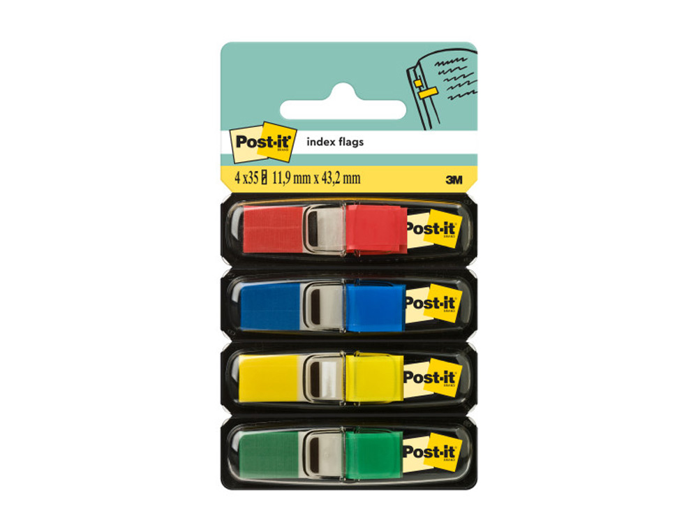 BANDERITAS SEPARADORAS 683-4 DISPENSADOR 4 COLORES