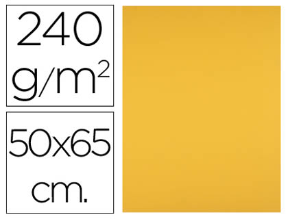 CARTULINA LIDERPAPEL 50X65 CM 240G/M2 ORO VIEJO PAQUETE DE 25 HOJAS