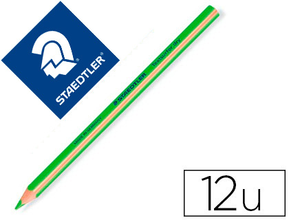 LAPICES FLUORESCENTE STAEDTLER TEXTSURFER DRY VERDE CAJA DE 12 UNIDADES