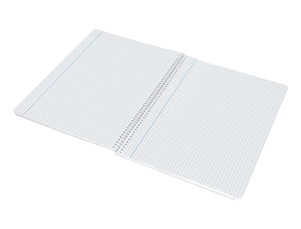 CUADERNO ESPIRAL LIDERPAPEL FOLIO SMART TAPA BLANDA 80H 60GR CUADRO 4MM CON MARGEN COLOR VIOLETA