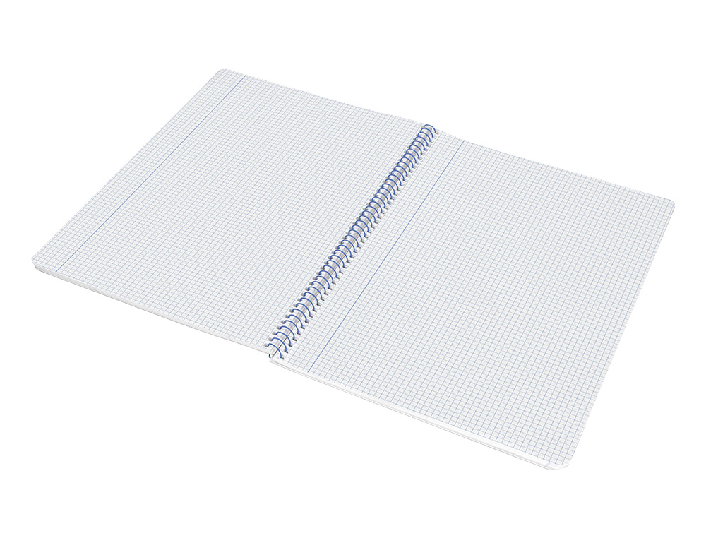 CUADERNO ESPIRAL LIDERPAPEL A4 WONDER TAPA PLASTICO 80H 90GR CUADRO 4MM CON MARGEN COLOR ROJO