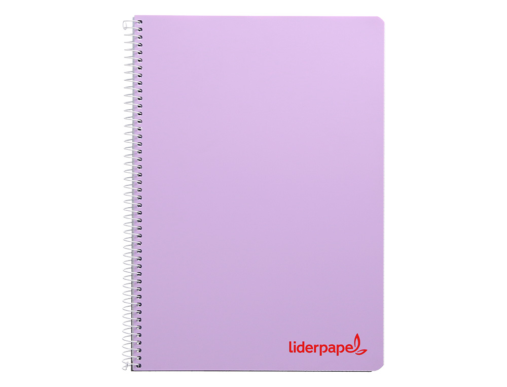 CUADERNO ESPIRAL LIDERPAPEL A5 WONDER TAPA PLASTICO 80H 90GR CUADRO 4MM CON MARGEN COLORES SURTIDOS