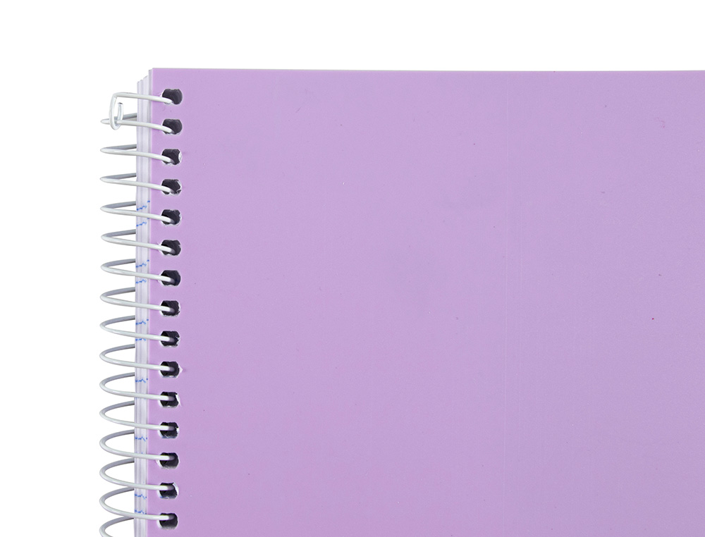 CUADERNO ESPIRAL LIDERPAPEL A5 WONDER TAPA PLASTICO 80H 90GR CUADRO 4MM CON MARGEN COLORES SURTIDOS