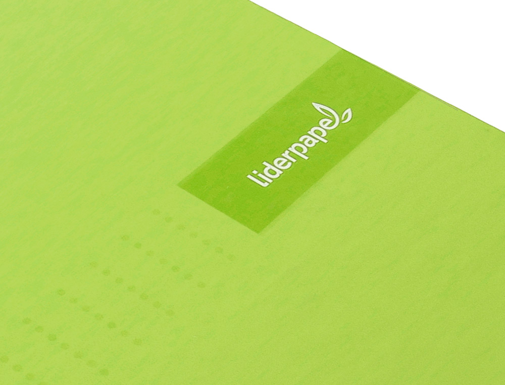 CUADERNO ESPIRAL LIDERPAPEL A5 MICRO CRAFTY TAPA FORRADA 120H 90 GR CUADRO 5MM 5 BANDAS6 TALADROS COLOR VERDE
