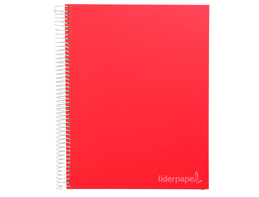 CUADERNO ESPIRAL LIDERPAPEL A4 MICRO JOLLY TAPA FORRADA 140H 75GR CUADRO 5MM 5 BANDAS 4 TALADROS COLORES SURTIDOS