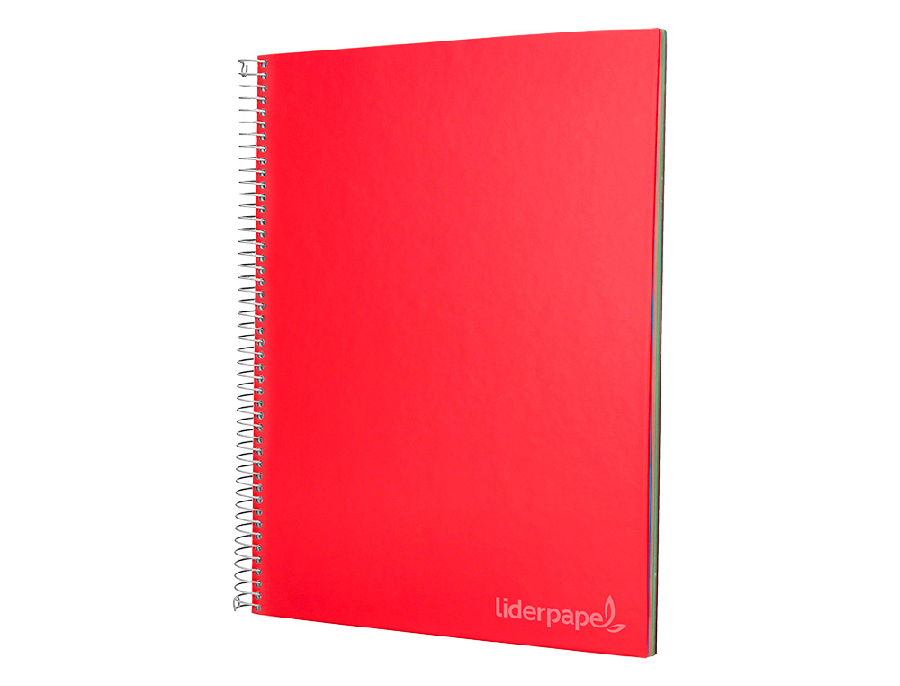 CUADERNO ESPIRAL LIDERPAPEL A4 MICRO JOLLY TAPA FORRADA 140H 75GR CUADRO 5MM 5 BANDAS 4 TALADROS COLORES SURTIDOS