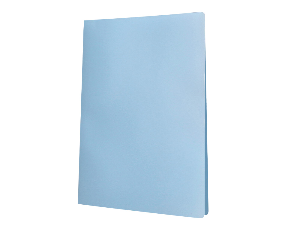 CARPETA LIDERPAPEL ESCAPARATE 20 FUNDAS POLIPROPILENO DIN A4 CELESTE OPACO