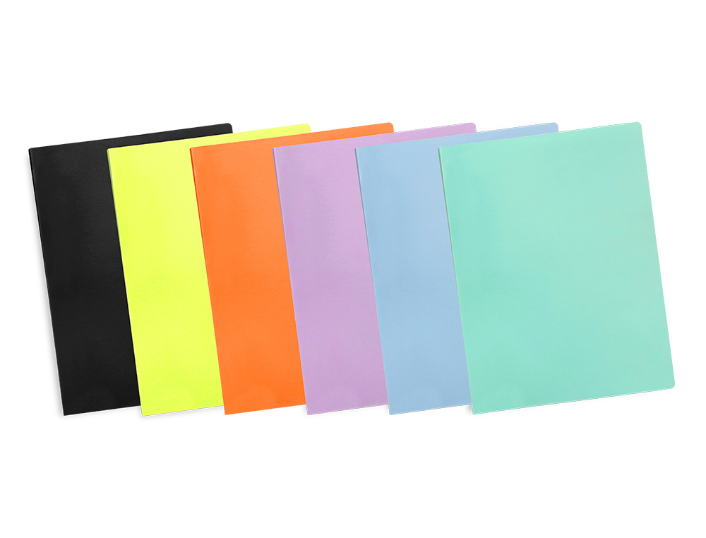 CARPETA LIDERPAPEL ESCAPARATE 20 FUNDAS POLIPROPILENO DIN A4 VERDE MANZANA OPACO