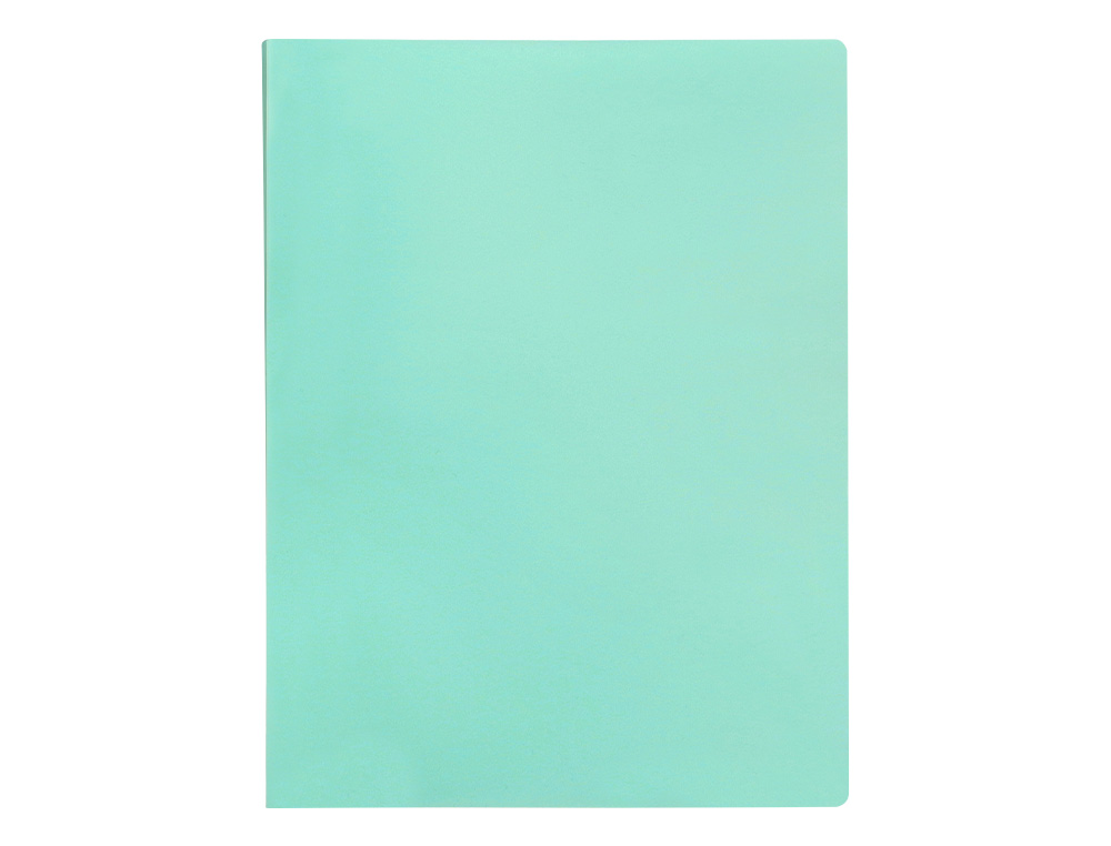 CARPETA LIDERPAPEL ESCAPARATE 20 FUNDAS POLIPROPILENO DIN A4 VERDE MANZANA OPACO