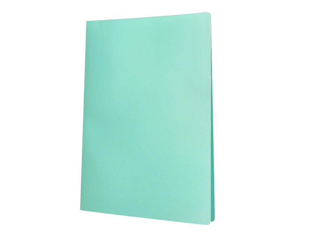CARPETA LIDERPAPEL ESCAPARATE 20 FUNDAS POLIPROPILENO DIN A4 VERDE MANZANA OPACO