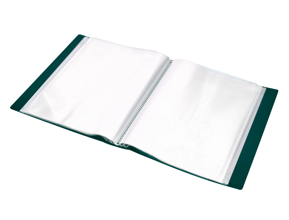 CARPETA LIDERPAPEL PERSONALIZA 20 FUNDAS CANGURO POLIPROPILENO DIN A4 VERDE TRANSLUCIDO PORTADA Y LOMO