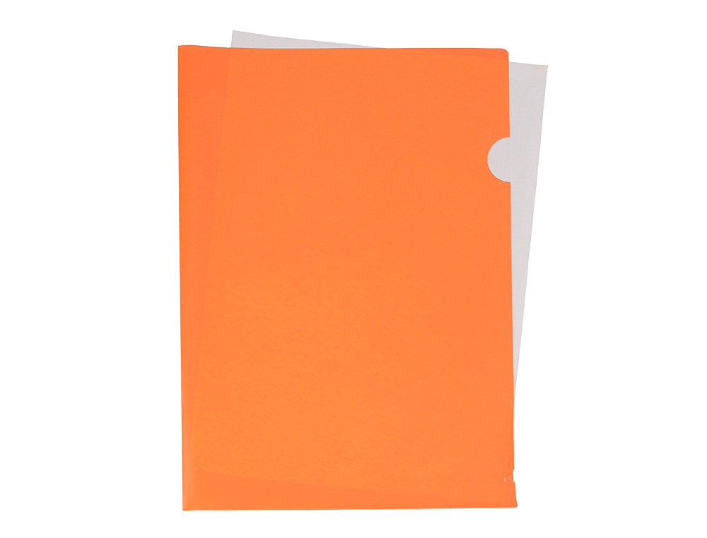 CARPETA LIDERPAPEL DOSSIER UERO POLIPROPILENO DIN A4 NARANJA FLUOR OPACO 20 HOJAS