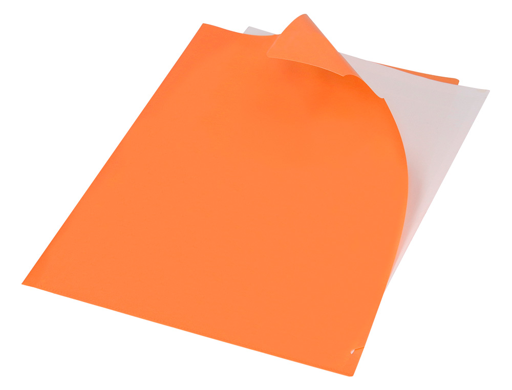 CARPETA LIDERPAPEL DOSSIER UERO POLIPROPILENO DIN A4 NARANJA FLUOR OPACO 20 HOJAS