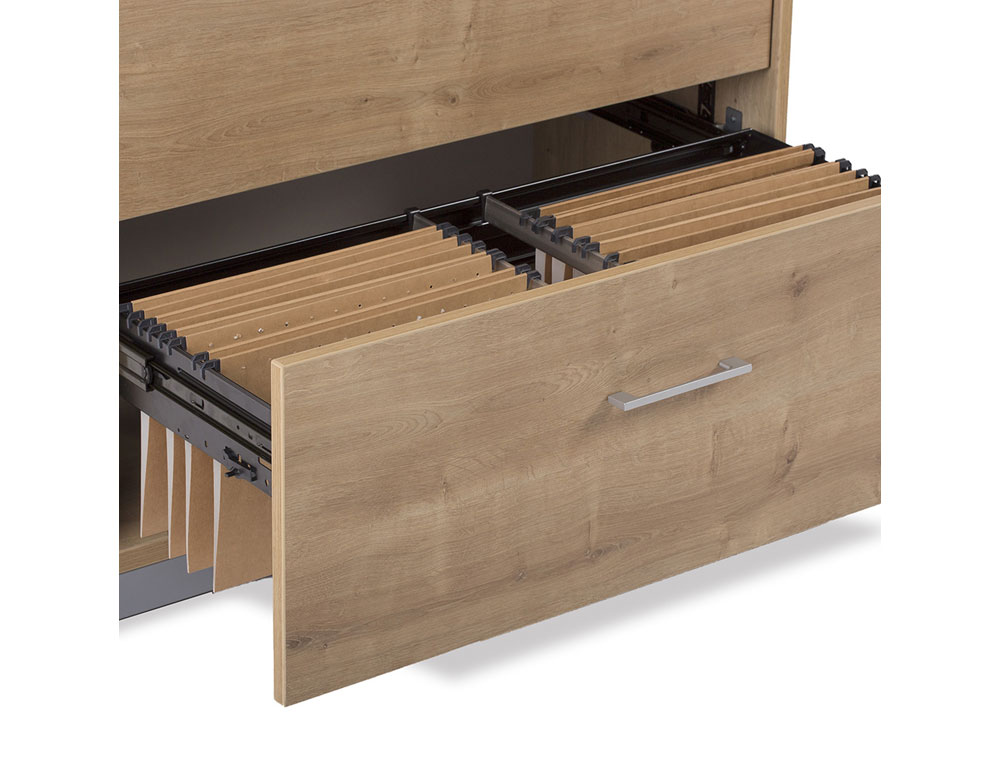 ARMARIO ROCADA CON UN ESTANTES Y DOS CAJONES INFERIORES SERIE STORE 156X90X45 CM ACABADO GRIS/BCO