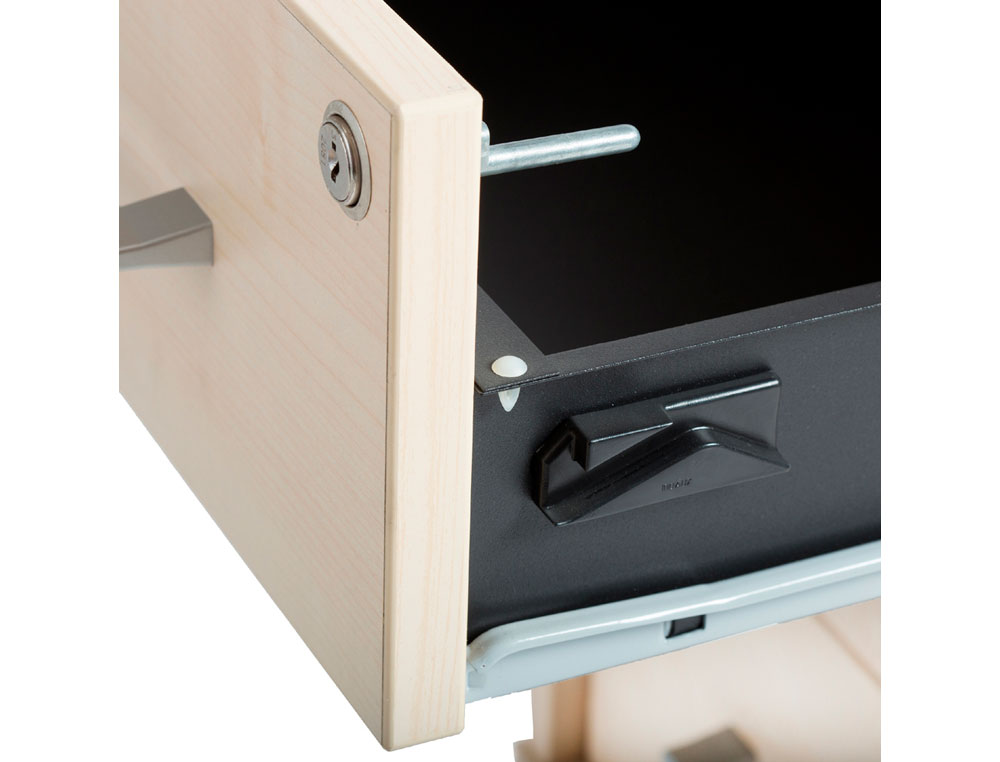 CAJONERA ROCADA CON CUATRO CAJONES SERIE STORE 60X50X72 CM ACABADO AN04 GRIS/BLANCO