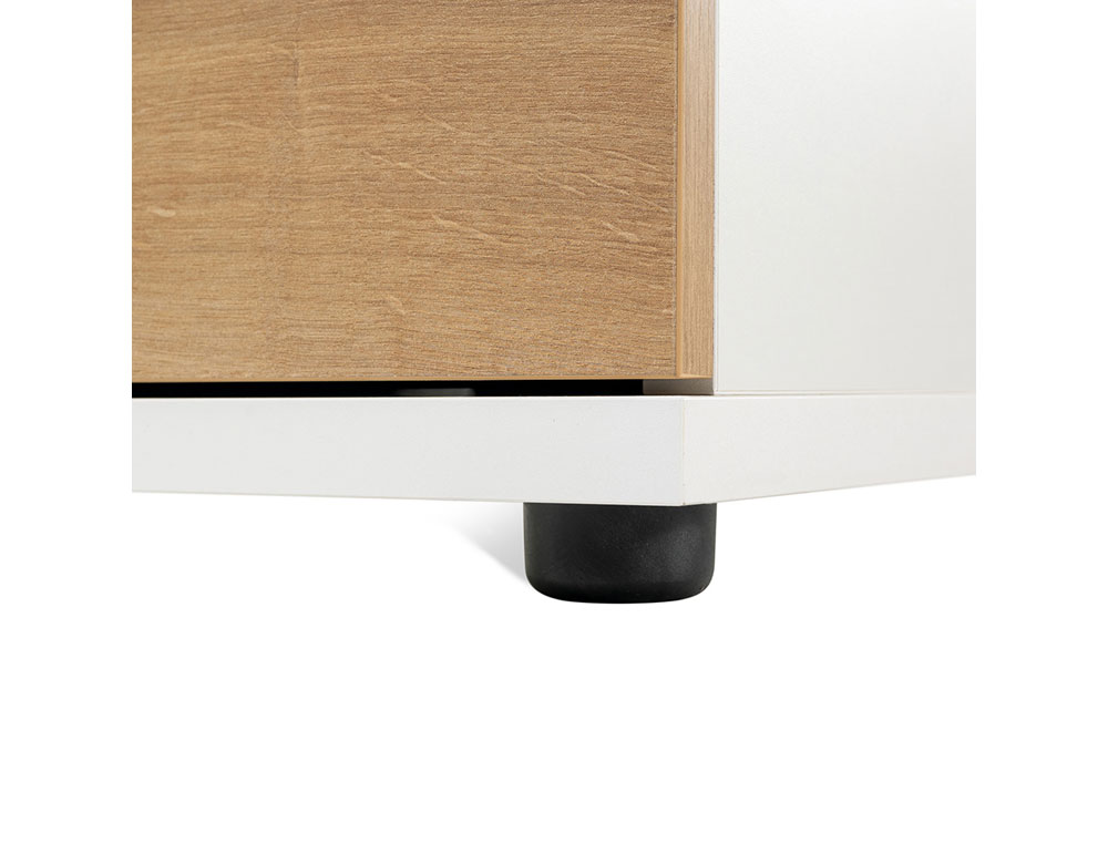 CAJONERA ROCADA CON CUATRO CAJONES SERIE STORE 60X50X72 CM ACABADO AN04 GRIS/BLANCO