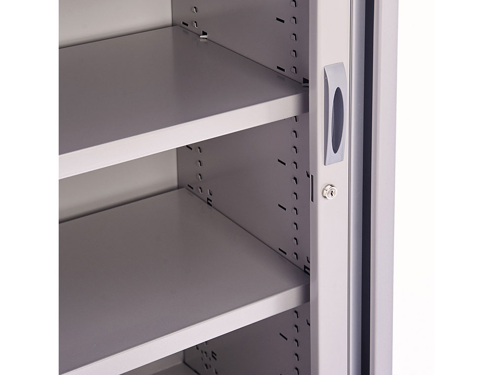 ARMARIO METALICO ROCADA DOS PUERTAS TIPO PERSIANA INCLUYE CUATRO BALDA SERIE STORE 198X80X45 CM ACABADO AC00
