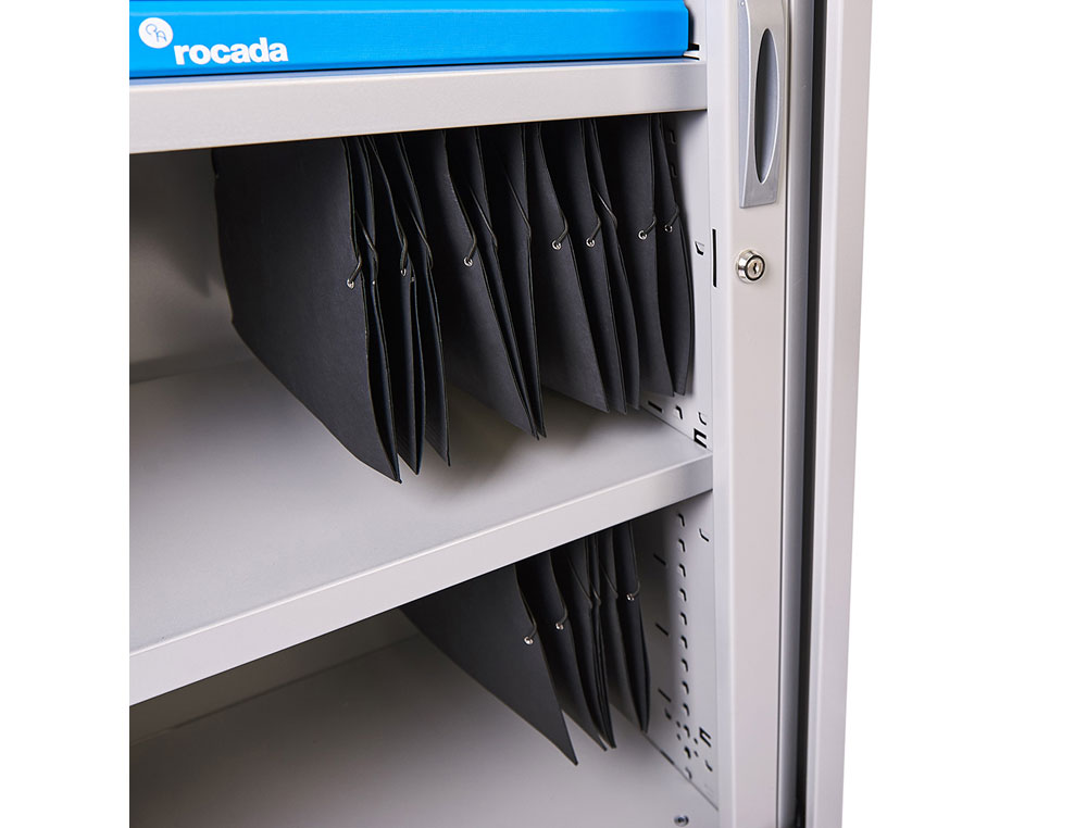 ARMARIO METALICO ROCADA DOS PUERTAS TIPO PERSIANA INCLUYE CUATRO BALDA SERIE STORE 198X80X45 CM ACABADO AC00