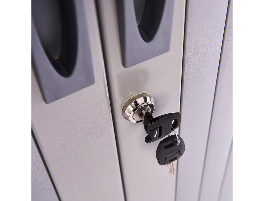 ARMARIO METALICO ROCADA DOS PUERTAS TIPO PERSIANA INCLUYE CUATRO BALDA SERIE STORE 198X80X45 CM ACABADO AC00