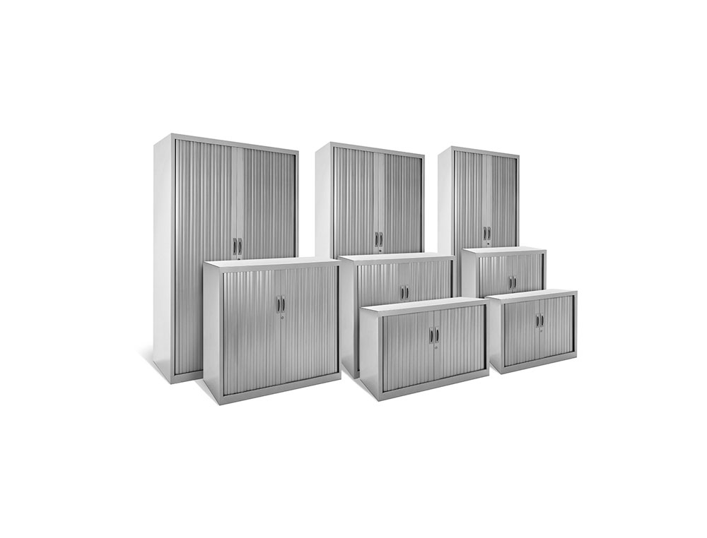ARMARIO METALICO ROCADA DOS PUERTAS TIPO PERSIANA INCLUYE CUATRO BALDA SERIE STORE 198X80X45 CM ACABADO AC00