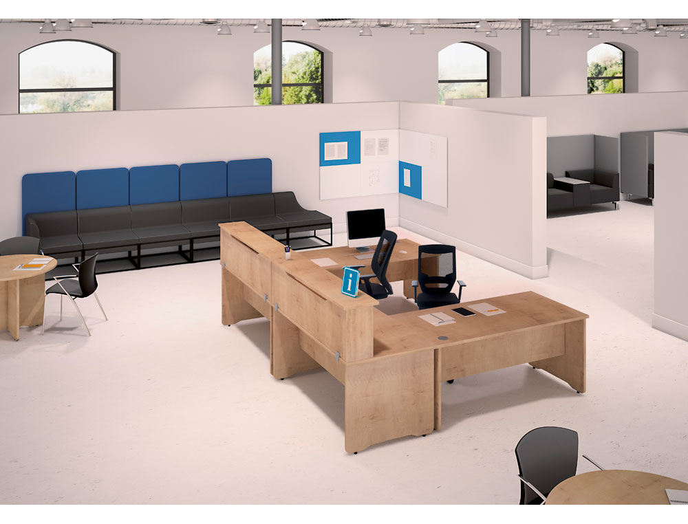 MOSTRADOR DE ALTILLO ROCADA VALIDO PARA MESAS WORK METAL EXECUTIVE 140X30X40 CM ACABADO AW04 BLANCO/BLANCO