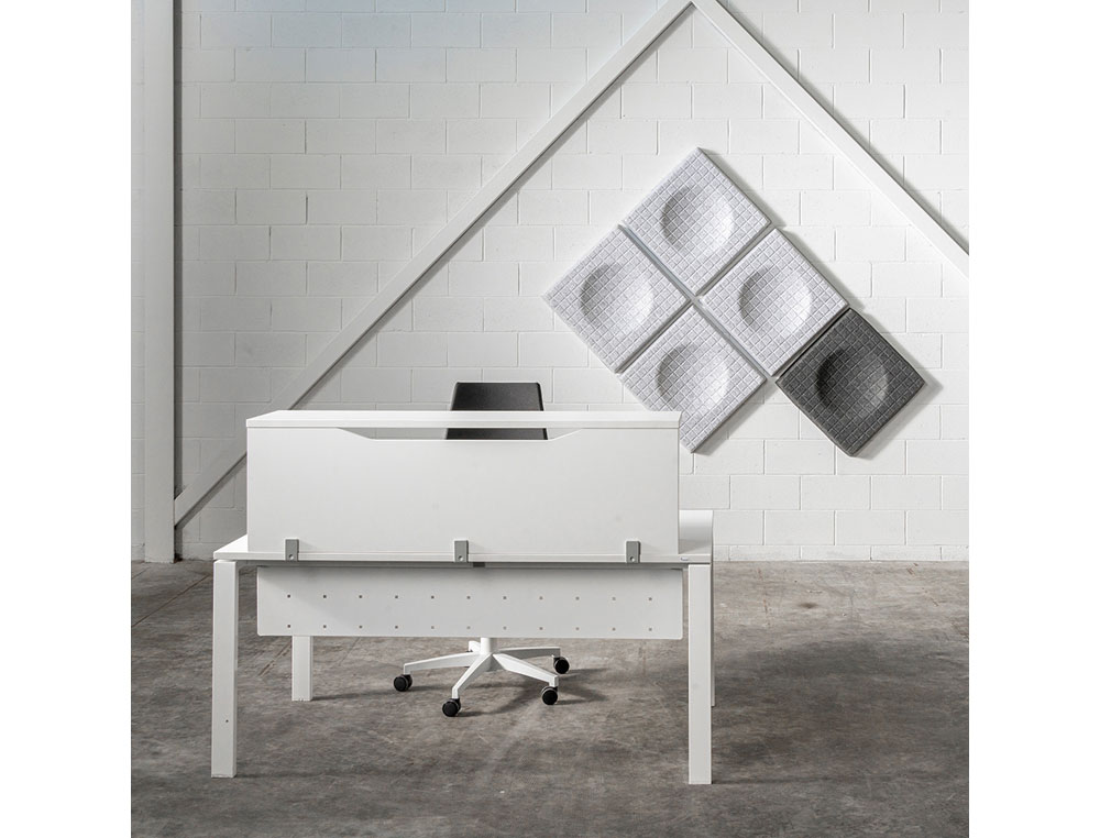 MOSTRADOR DE ALTILLO ROCADA VALIDO PARA MESAS WORK METAL EXECUTIVE 140X30X40 CM ACABADO AW04 BLANCO/BLANCO