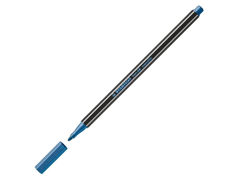 ROTULADOR STABILO ACUARELABLE PEN 68 METALICO AZUL PUNTA GRUESA 1MM
