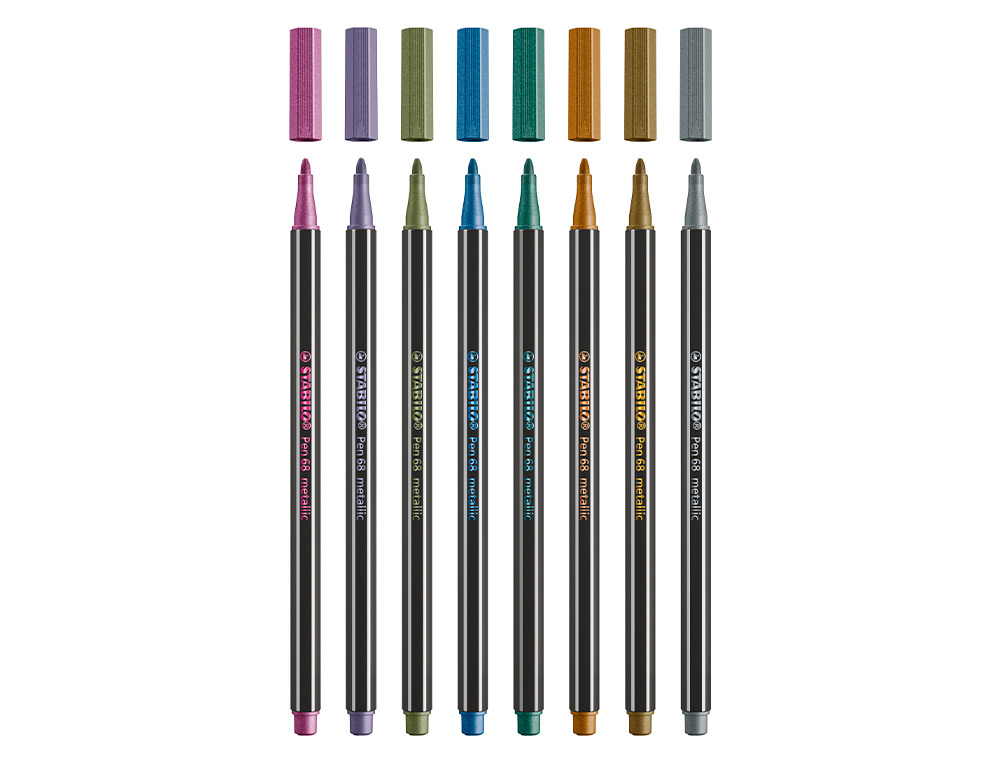 ROTULADOR STABILO ACUARELABLE PEN 68 METALICO AZUL PUNTA GRUESA 1MM