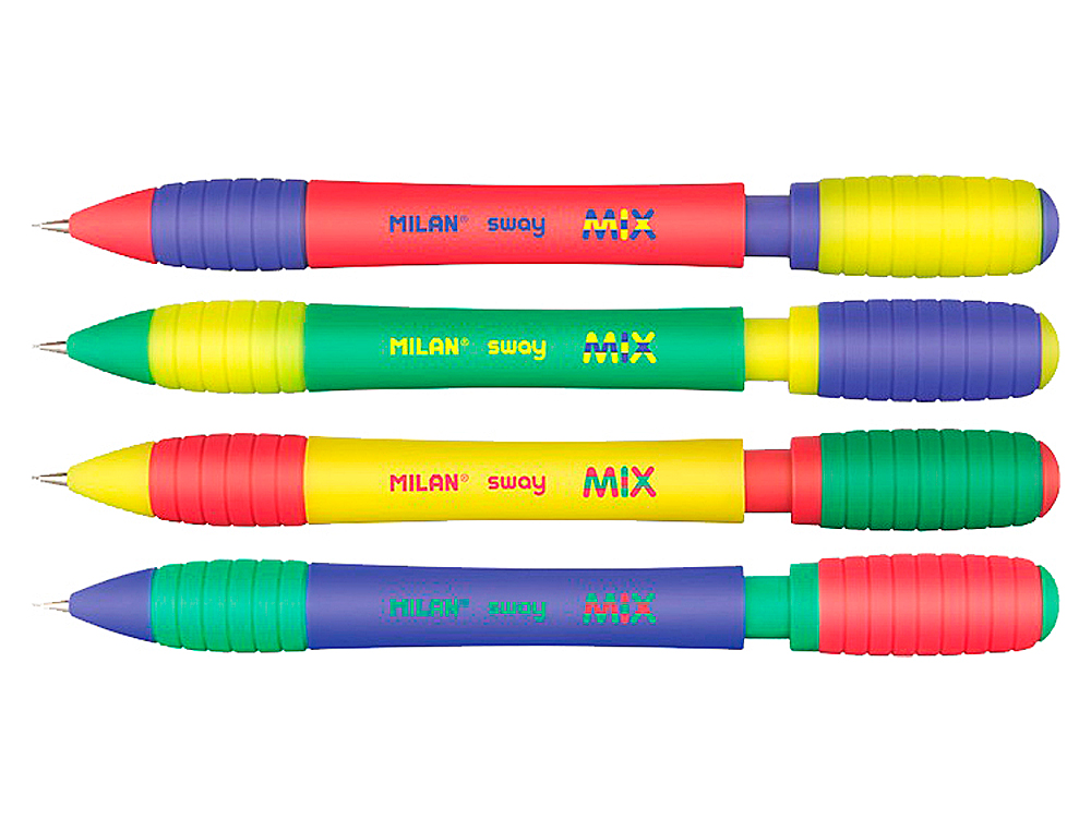 PORTAMINAS MILAN SWAY MIX 0,5 MM CON GOMA COLORES SURTIDOS