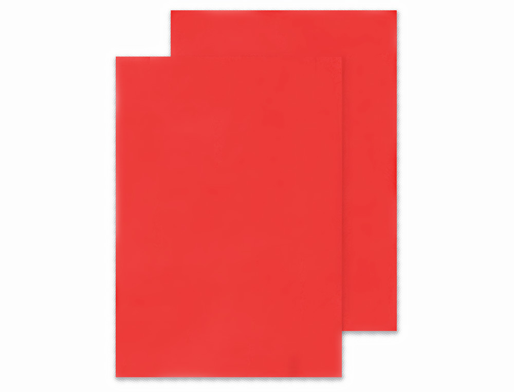 TAPA DE ENCUADERNACION Q-CONNECT PVC DIN A4 OPACA ROJO 180 MICRAS CAJA DE 100 UNIDADES