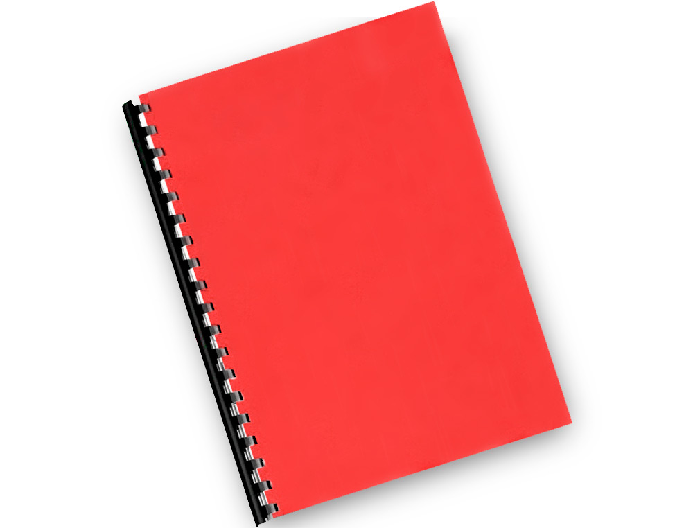 TAPA DE ENCUADERNACION Q-CONNECT PVC DIN A4 OPACA ROJO 180 MICRAS CAJA DE 100 UNIDADES