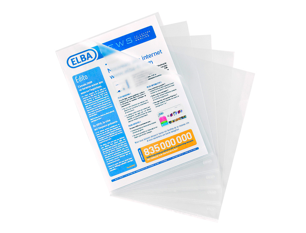 CARPETA DOSSIER UÑERO ELBA STANDARD FOLIO PLASTICO 140 MC PIEL NARANJA CAJA DE 100 UNIDADES