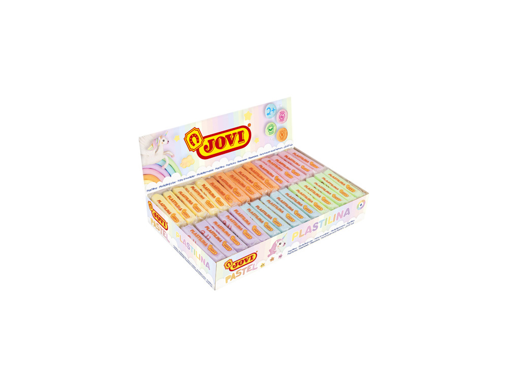 PLASTILINA JOVI 70 TAMAO PEQUEO CAJA DE 30 UNIDADES COLORES PASTEL SURTIDOS 50G