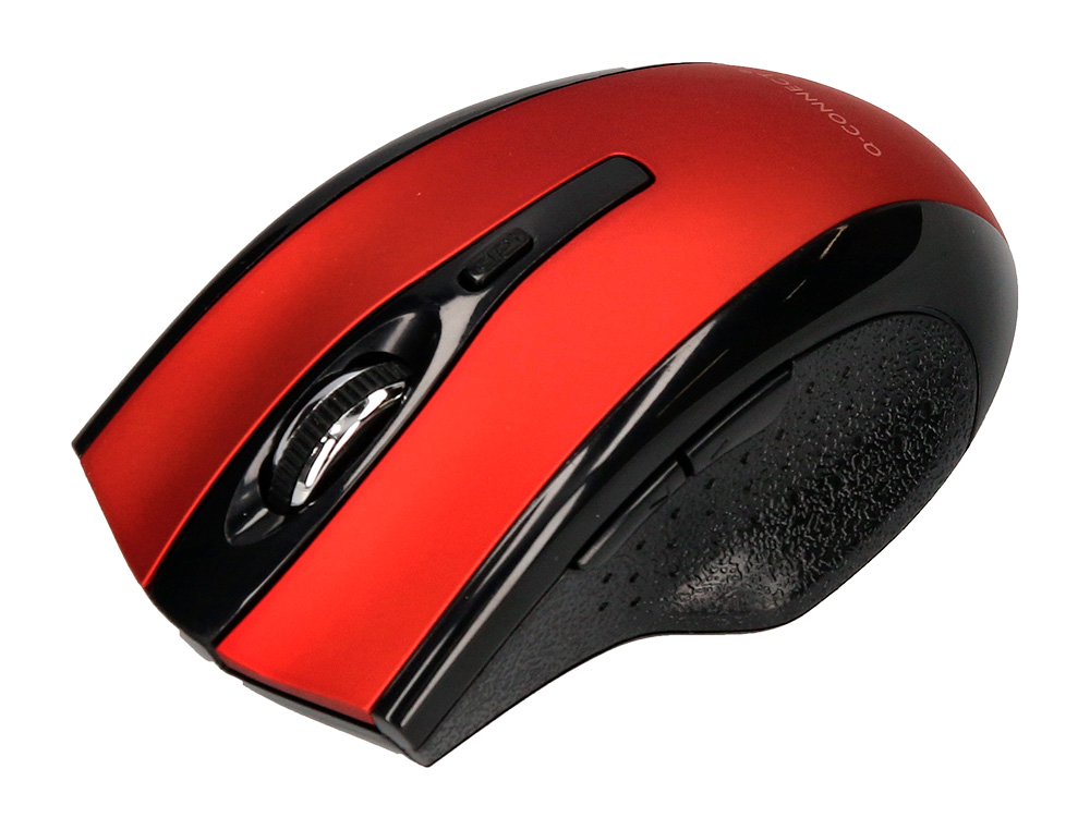 RATON Q-CONNECT OPTICO INALAMBRICO 1000 DPI RECEPTOR USB 2,4 GHZ ROJO
