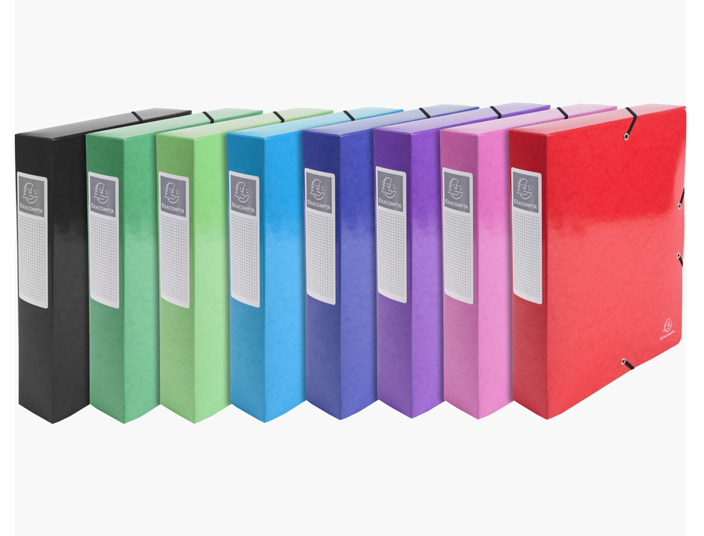 CARPETA DE PROYECTO EXACOMPTA IDERAMA CARTON LUSTRADO PLASTIFICADO DIN A4 LOMO 60 MM COLORES SURTIDOS
