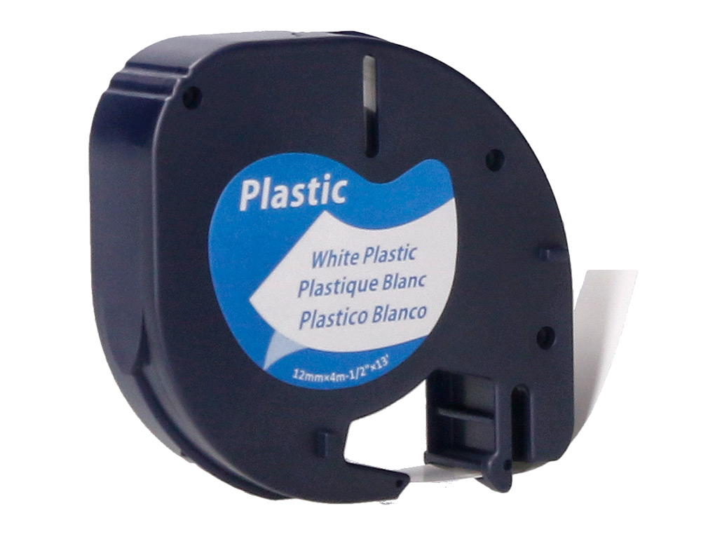 CINTA Q-CONNECT 12MM X 4MT NEGRO-BLANCO PERLA PARA MAQUINA LETRATAG