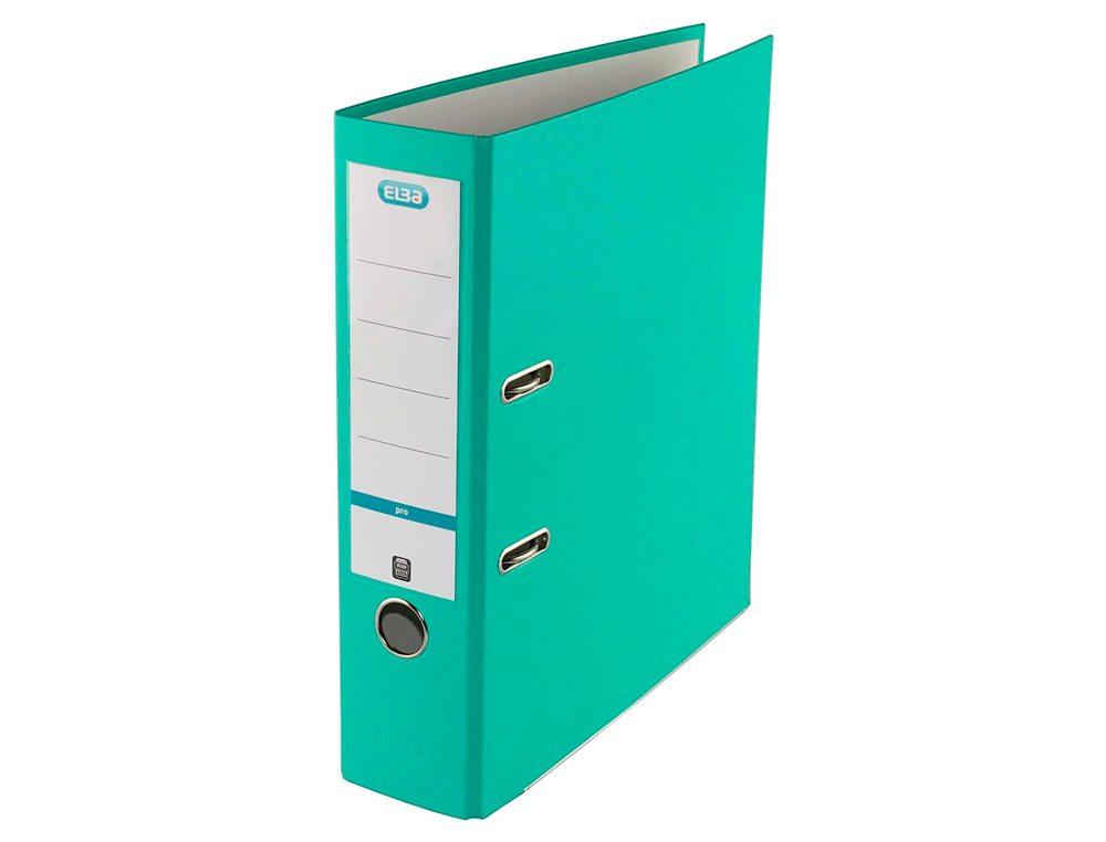 ARCHIVADOR DE PALANCA ELBA TOP CARTON COMPACTO POLIPROPILENO CON RADO DIN A4 LOMO DE 80 MM ICE MINT