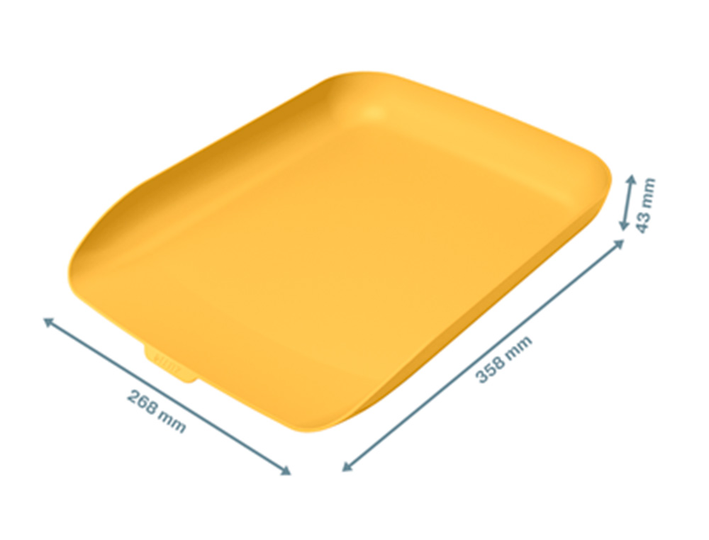 BANDEJA SOBREMESA PLASTICO LEITZ COSY AMARILLO 268X126X358 MM