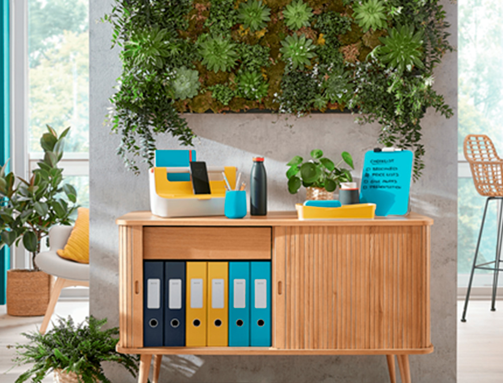 BANDEJA SOBREMESA PLASTICO LEITZ COSY AMARILLO 268X126X358 MM