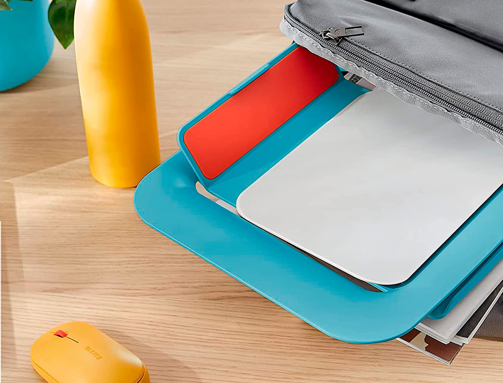 SOPORTE PARA PORTATIL LEITZ ERGO COSY AJUSTABLE 4 ALTURAS COLOR AZUL 310X50X247 MM