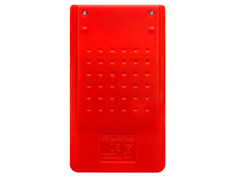 CALCULADORA LIDERPAPEL BOLSILLO XF11 8 DIGITOS SOLAR Y PILAS COLOR ROJO 115X65X8 MM