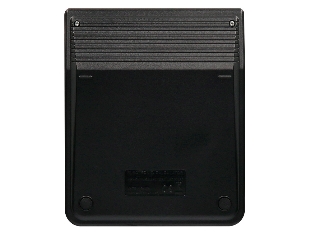 CALCULADORA LIDERPAPEL SOBREMESA XF26 12 DIGITOS SOLAR Y PILAS COLOR NEGRO 127X105X24 MM