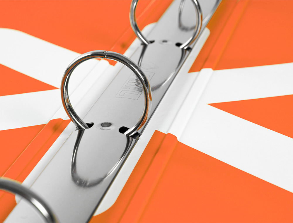 CARPETA ANTARTIK A4 FORRADA 4 ANILLAS 25 MM REDONDAS COLOR MOSTAZA