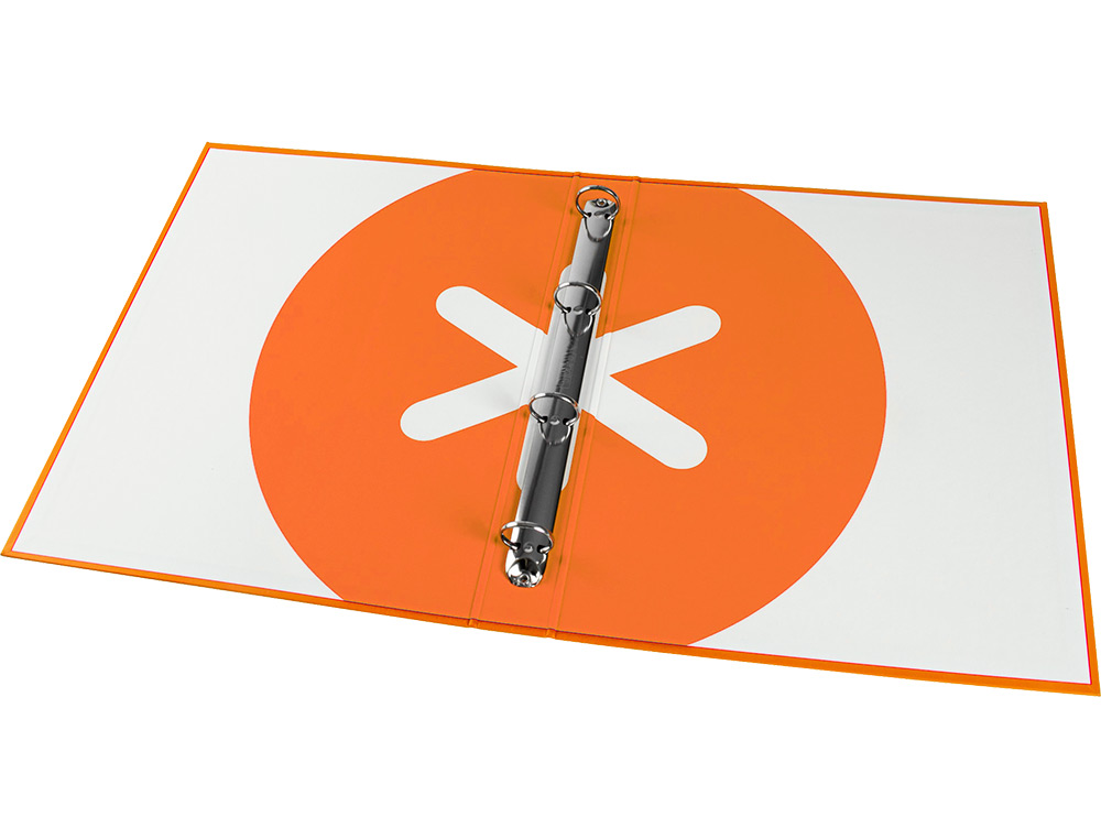 CARPETA ANTARTIK A4 FORRADA 4 ANILLAS 25 MM REDONDAS COLOR MOSTAZA