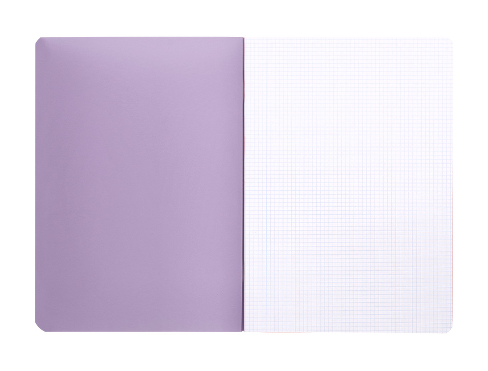 LIBRETA LIDERPAPEL 360 TAPA DE PLASTICO A4 48 HOJAS 90G/M2 CUADRO 5MM CON DOBLE MARGEN COLORES PASTEL