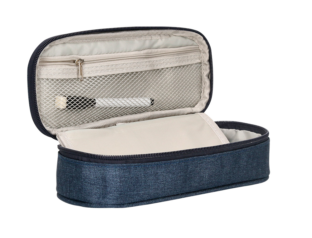 ESTUCHE PORTATODO LIDERPAPEL OVALADO CON ORGANIZADOR INTERIOR PIZARRA Y ASA 1 CREMALLERA SURTIDOS