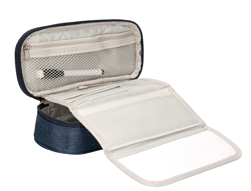 ESTUCHE PORTATODO LIDERPAPEL OVALADO CON ORGANIZADOR INTERIOR PIZARRA Y ASA 1 CREMALLERA SURTIDOS