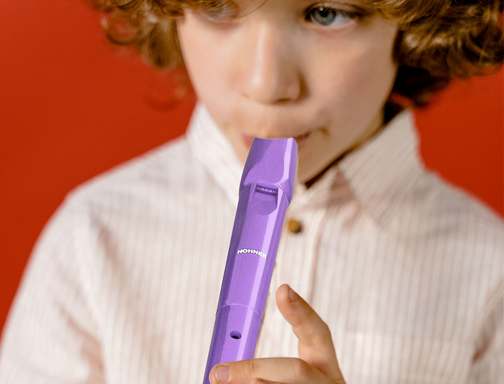 FLAUTA HOHNER 9508 COLOR LAVANDA FUNDA VERDE Y TRANSPARENTE